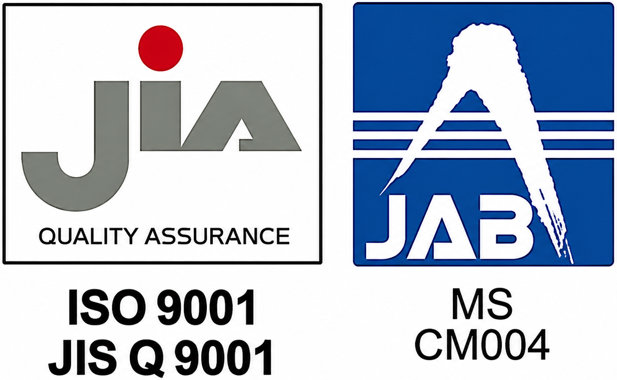 ISO9001 / JIS Q 9001 認証 / JAB MS CM004